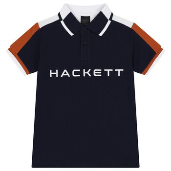 Boys Navy Blue & White Polo Shirt