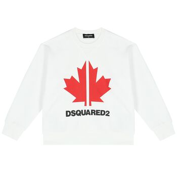 White Maple Leaf Logo Sweatshirt