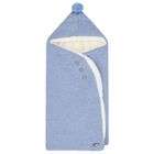 Baby Boys Blue Knitted Nest, 1, hi-res