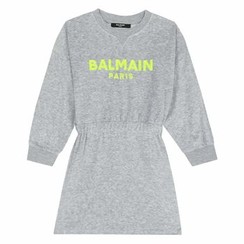 Girls Grey Logo Dress