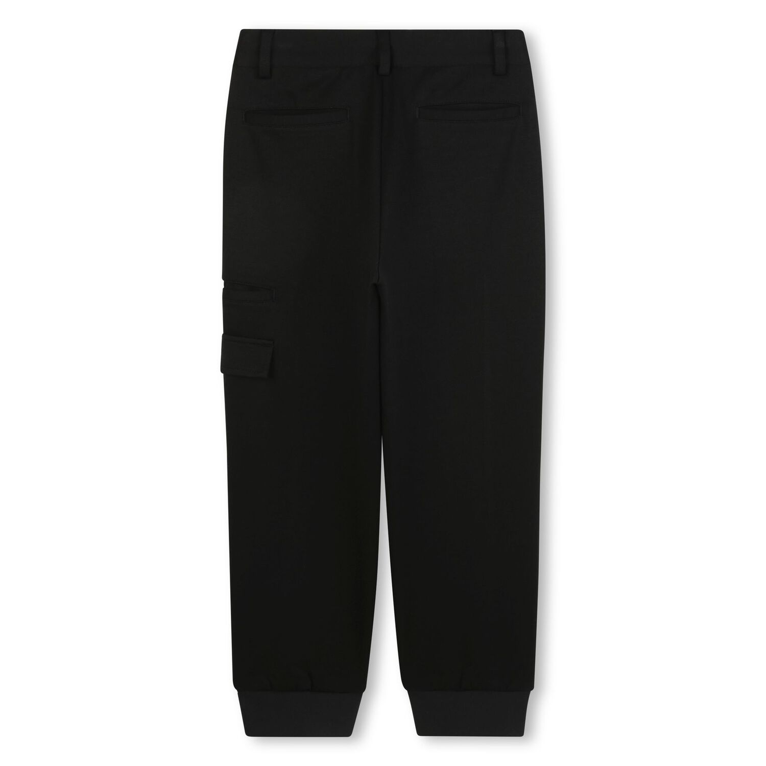 Boys Black Logo Trousers, 1, hi-res