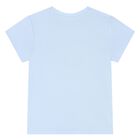 طقم شورت قطني باللونين الأبيض والأزرق للأولاد الصغار (قطعتان), 1, hi-res