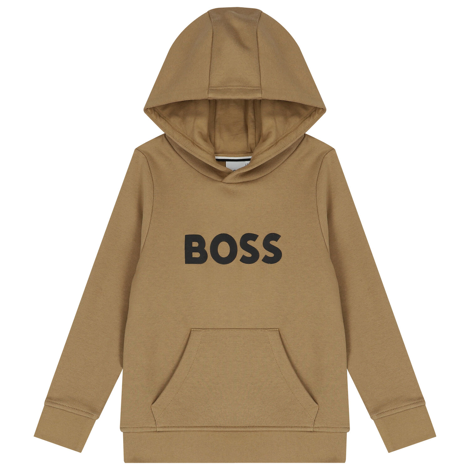 Boys Beige Logo Hooded Top, 1, hi-res image number null