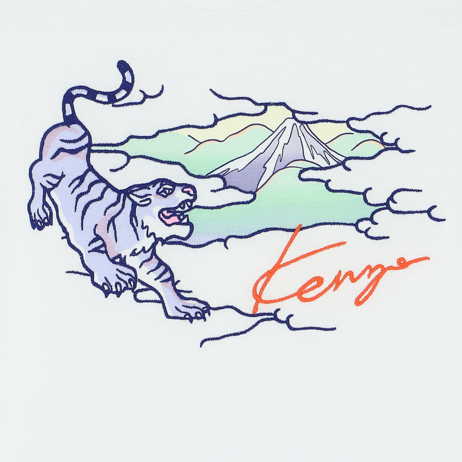 Boys White Logo Tiger T-Shirt, 1, hi-res