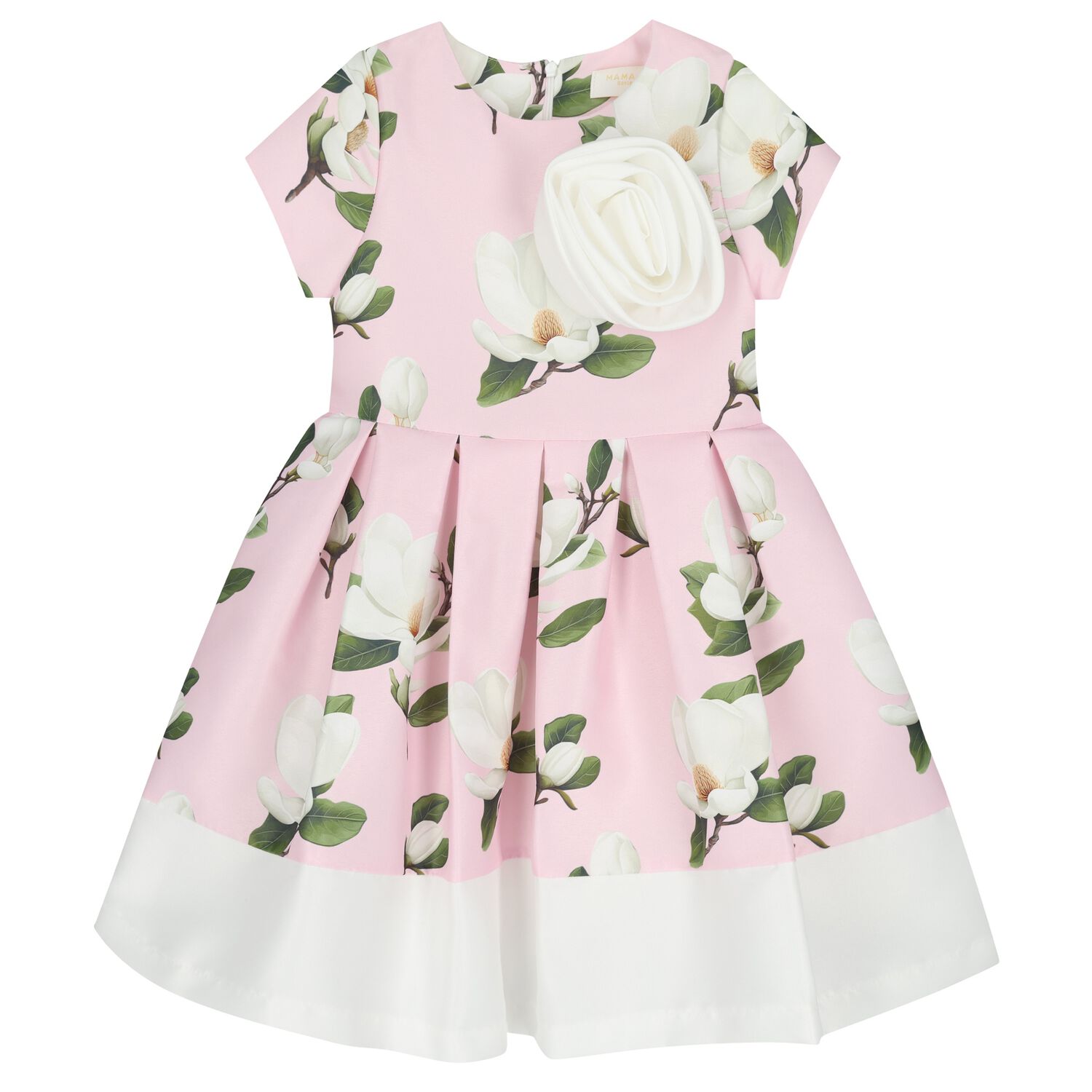 Girls Pink Floral Dress, 2, hi-res