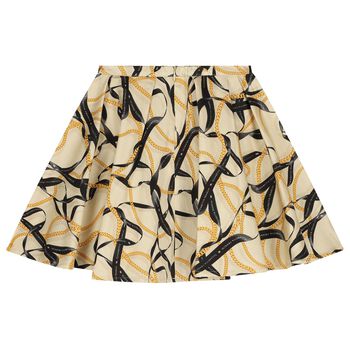 Girls Beige & Black Skirt