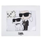 بطانية بالشعار باللون العاجي والأسود, 1, hi-res