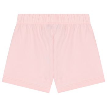 Girls White & Pink Teddy Bear Logo Pyjamas