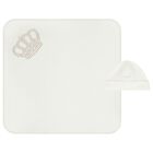 طقم بطانية و قبعة أولاد بشعار تاج باللون العاجي, 1, hi-res