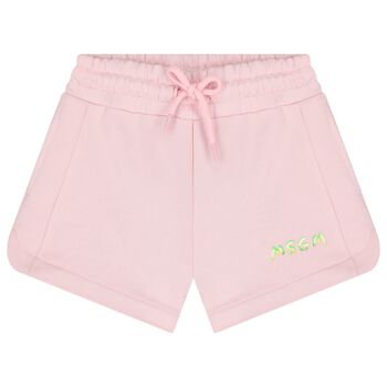 Girls Pink Logo Shorts