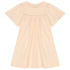 فستان بنات بالشعار باللون الوردي, 2, hi-res