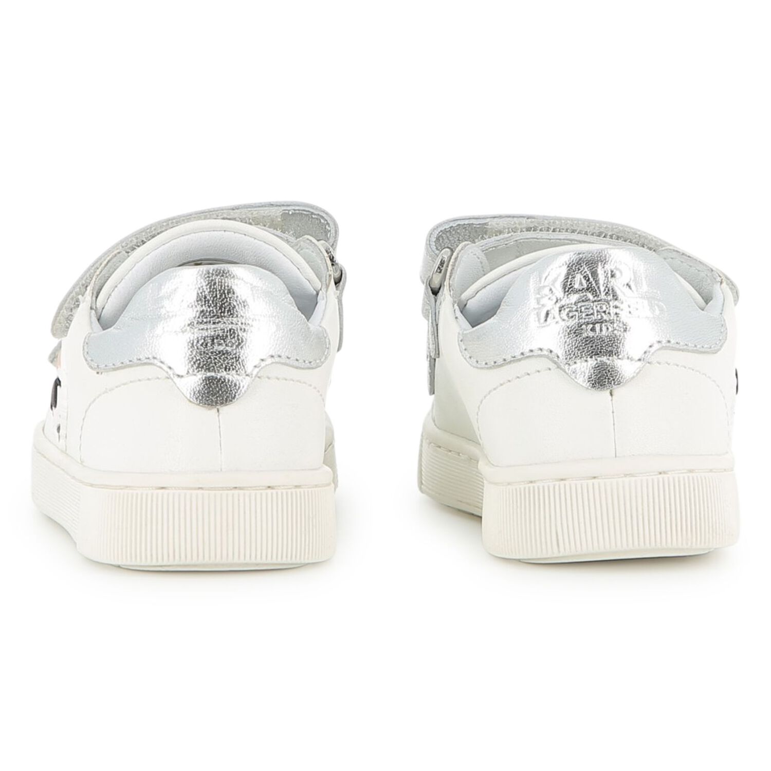 Girls White Choupette Leather Trainers, 1, hi-res