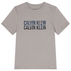 تي شيرت رمادي بشعار للأولاد, 2, hi-res