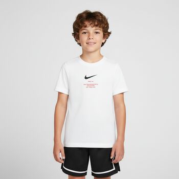 تي شيرت أبيض بشعار للأولاد