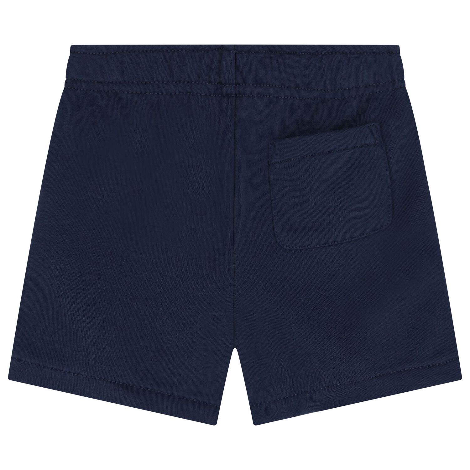 Baby Boys Navy Blue Logo Shorts, 1, hi-res