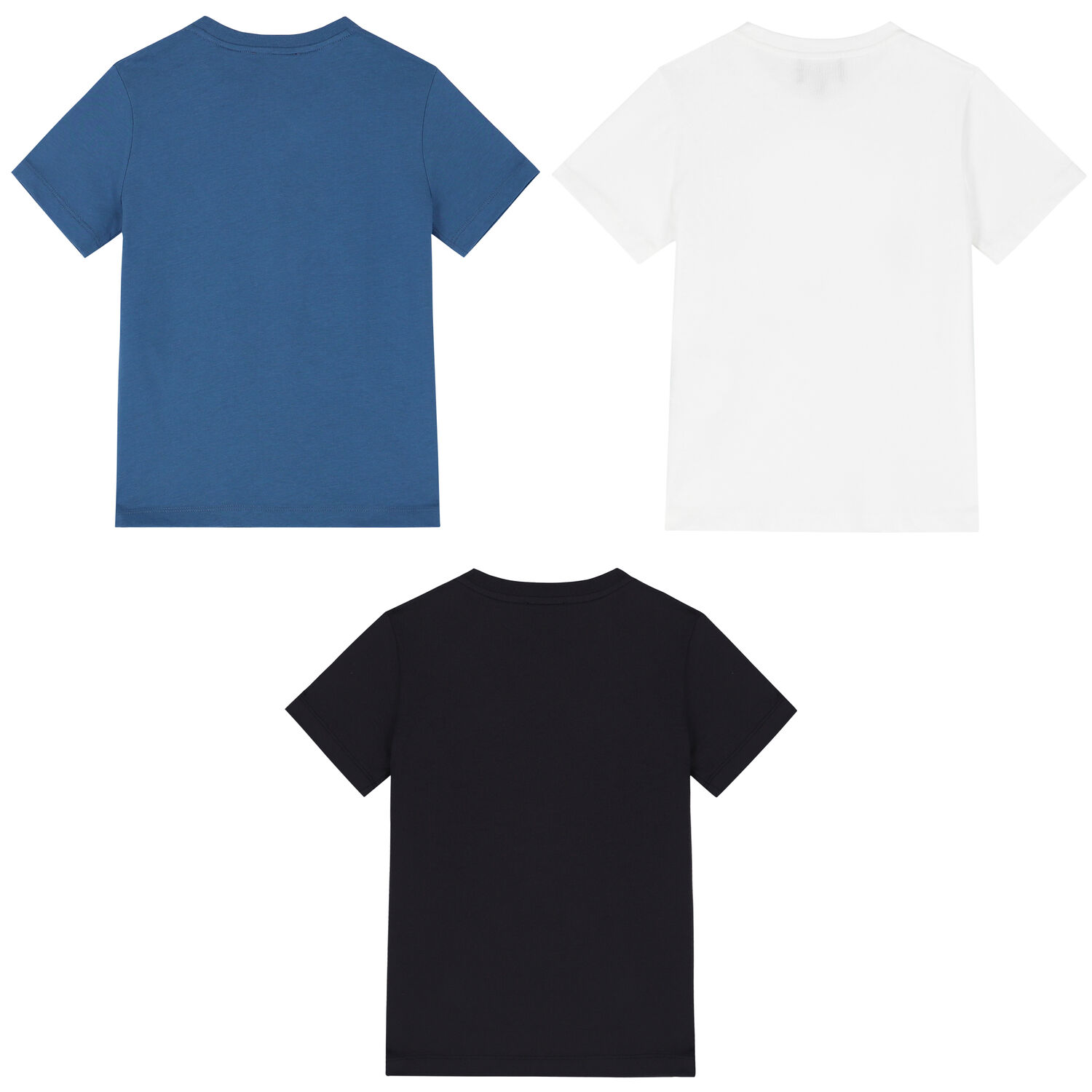 Boys White, Black & Blue Logo T-Shirts ( 3-Pack ), 1, hi-res