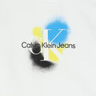 سويت شيرت بالشعار باللون الأبيض للبنات, 1, hi-res