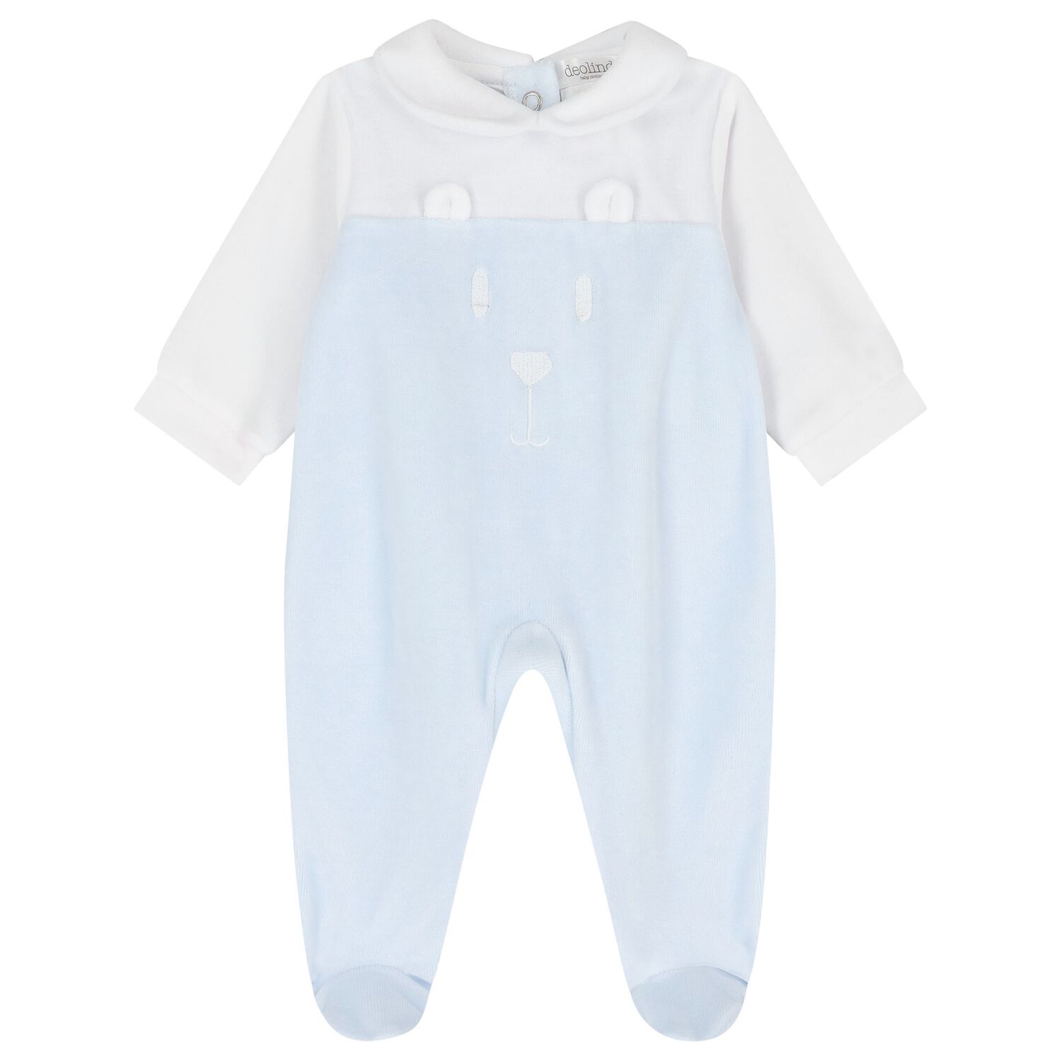 Baby Boys White & Blue Teddy Bear Babygrow Gift Set, 2, hi-res