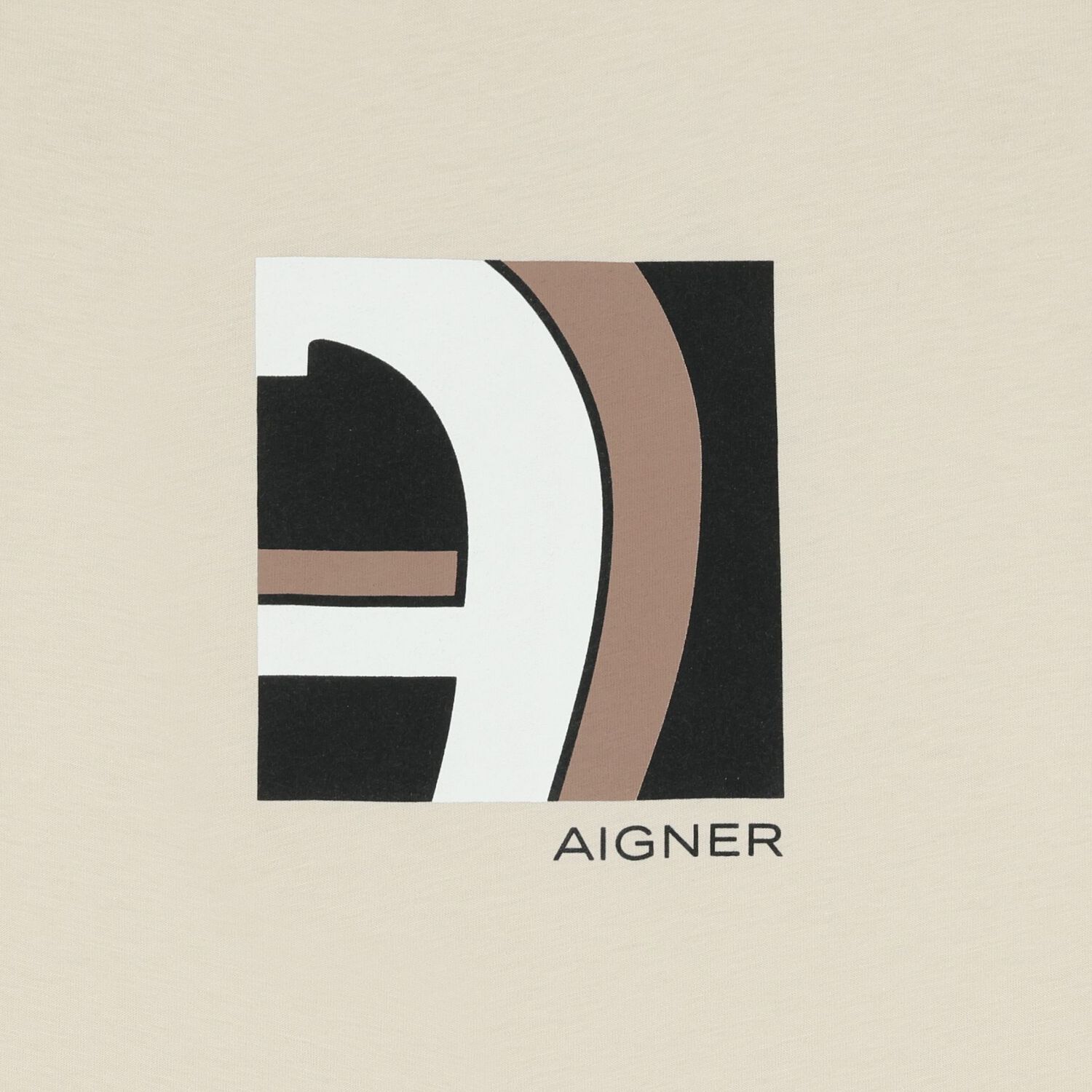 طقم شورت للأولاد باللون البيج والأسود بشعار, 1, hi-res