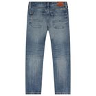 Boys Blue Logo Denim Jeans, 1, hi-res