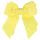 Girls Yellow Bow Hairclip, 2, hi-res