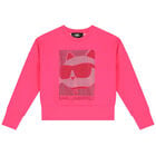 سويت شيرت بنات بشعار الشوبيت باللون الوردى, 1, hi-res