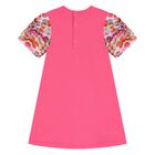 فستان باللون وردي بحقيبة كروس بودي للبنات, 2, hi-res