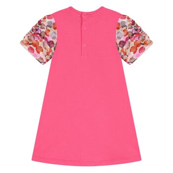 فستان باللون وردي بحقيبة كروس بودي للبنات