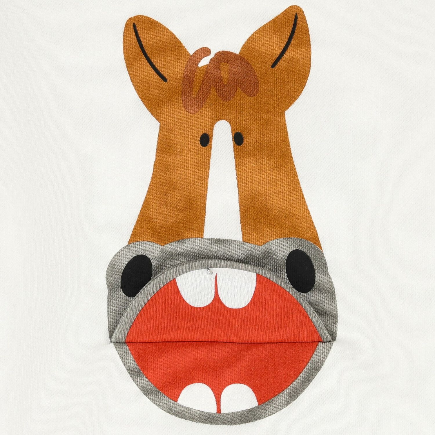 سوتشيرت أولاد بالشعار باللون العاجي, 1, hi-res image number null