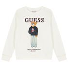 Boys Ivory Teddy Bear Logo Sweatshirt, 1, hi-res