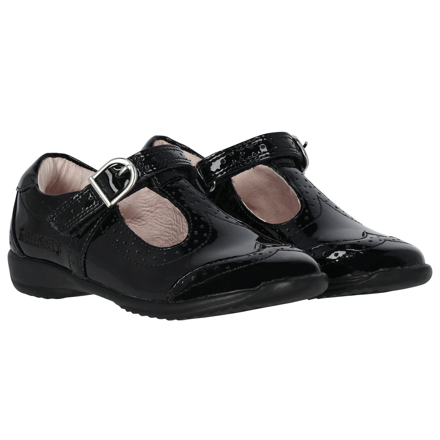 Girls Black Patent Shoes, 1, hi-res image number null
