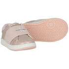 حذاء رياضى بنات بالشعار باللون الوردى والذهبى الوردى, 1, hi-res