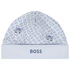 Baby Boys Blue Logo Babygrow Gift Set, 2, hi-res