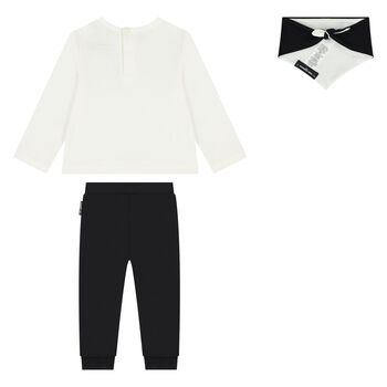 Younger Boys White & Black Trousers Set, 1 Younger Boys White & Black Trousers Set