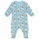 Blue Teddy Logo Babygrow, 1, hi-res