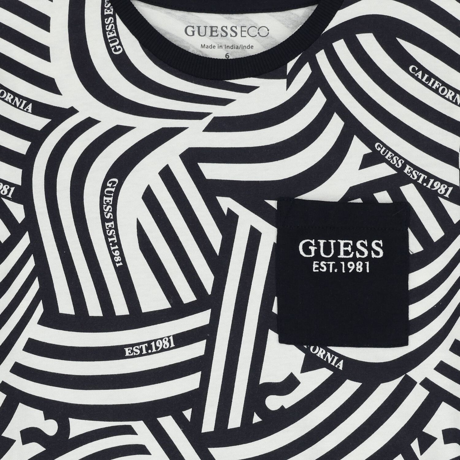 تيشيرت اولاد بالشعار باللون الكحلى والابيض , 1, hi-res