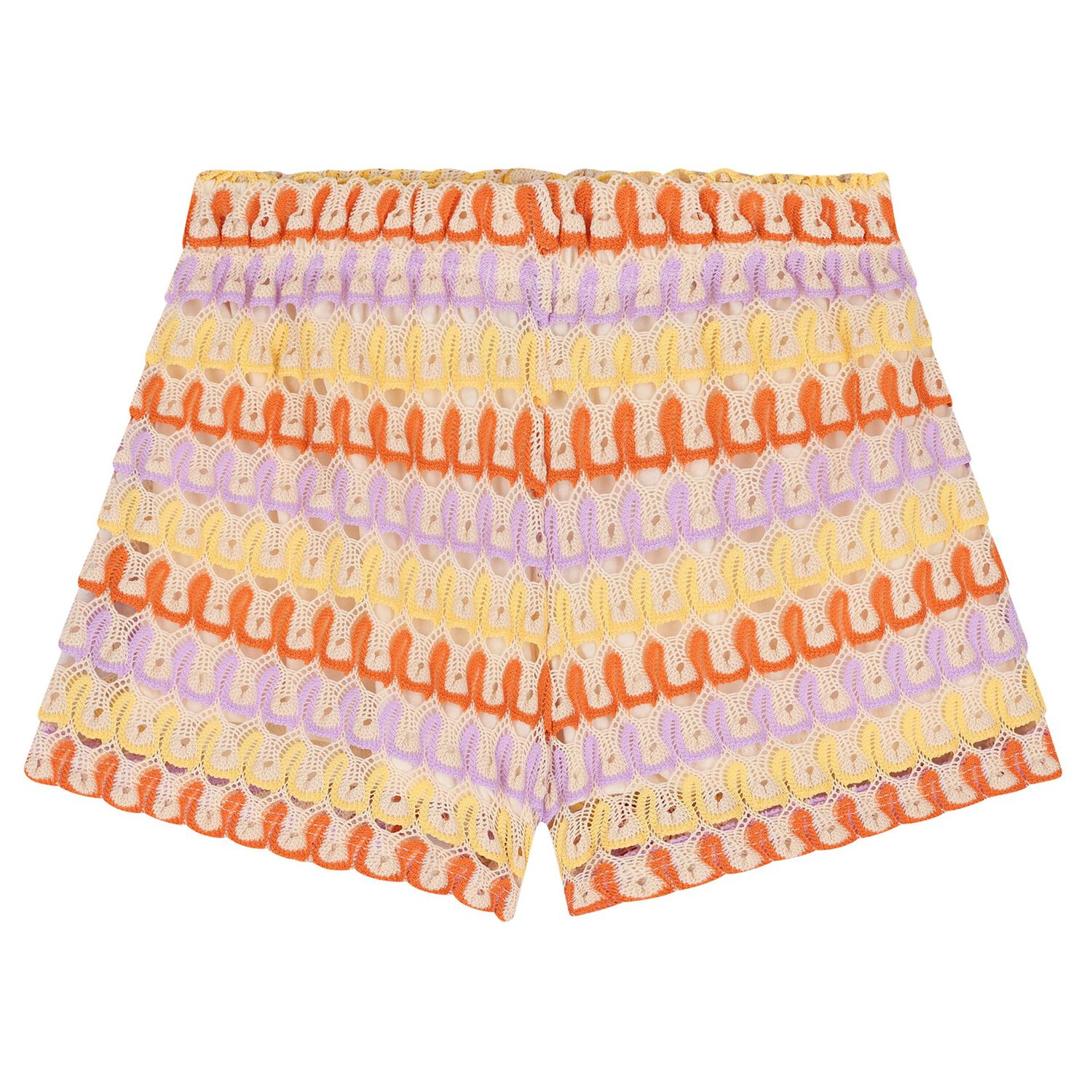 Girls Multi-Coloured Knitted Shorts Set, 1, hi-res