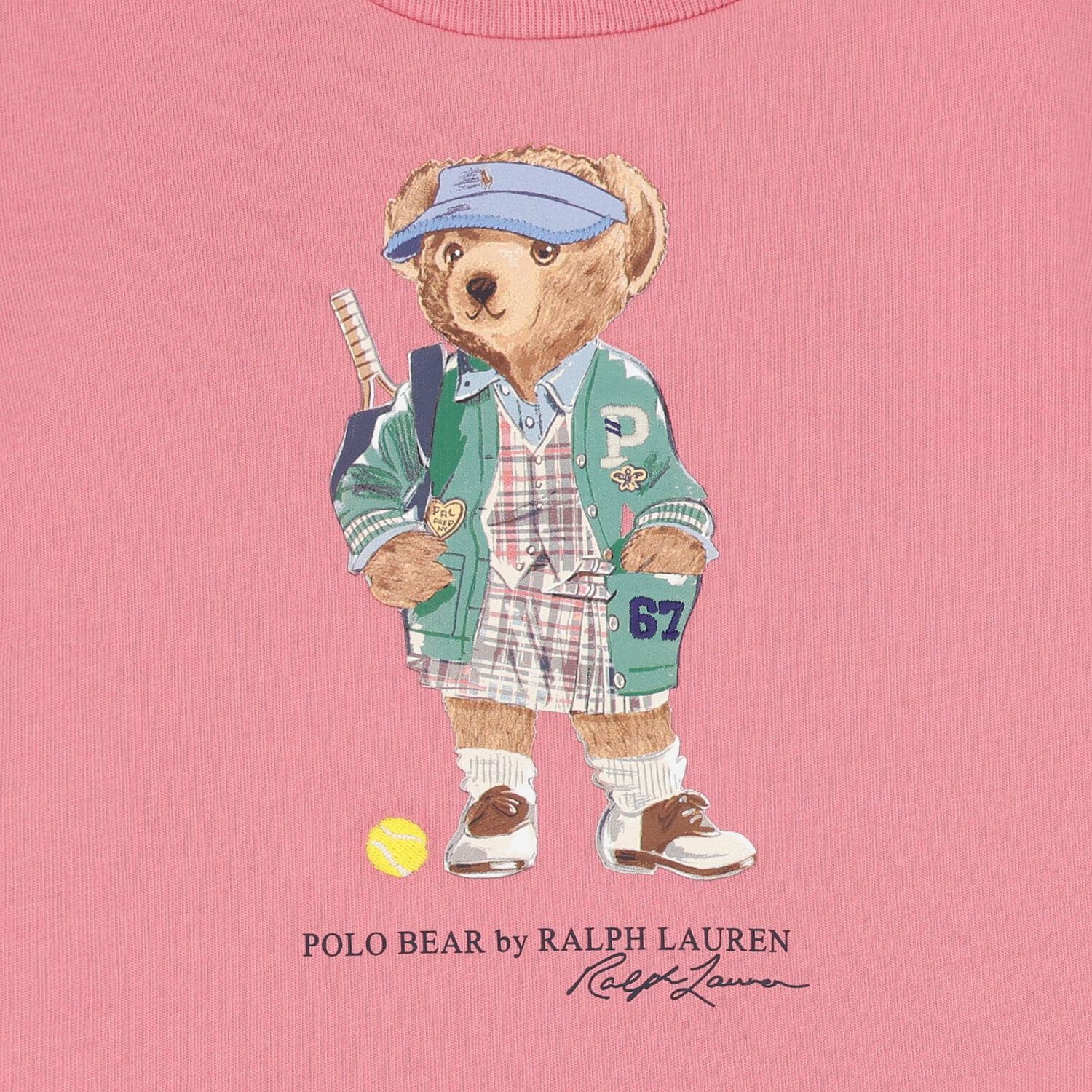 Baby Girls Pink Polo Bear Dress Set, 1, hi-res