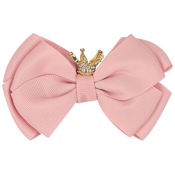 Girls Pink Bow Hairclip