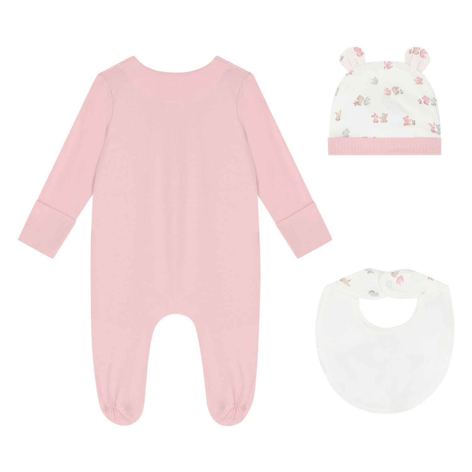 Girls Pink & White Babygrow Gift Set (3 Piece), 2, hi-res image number null