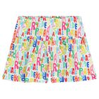 Girls White Logo Shorts, 1, hi-res