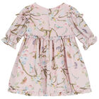 فستان بنات بالزهور باللون الوردى, 1, hi-res