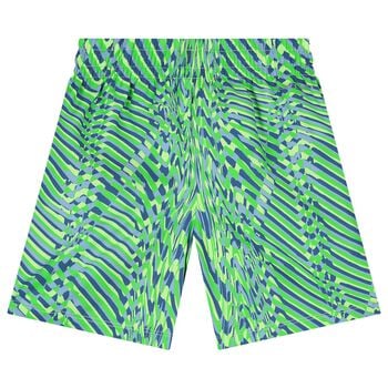 Boys Green & Blue Logo Shorts
