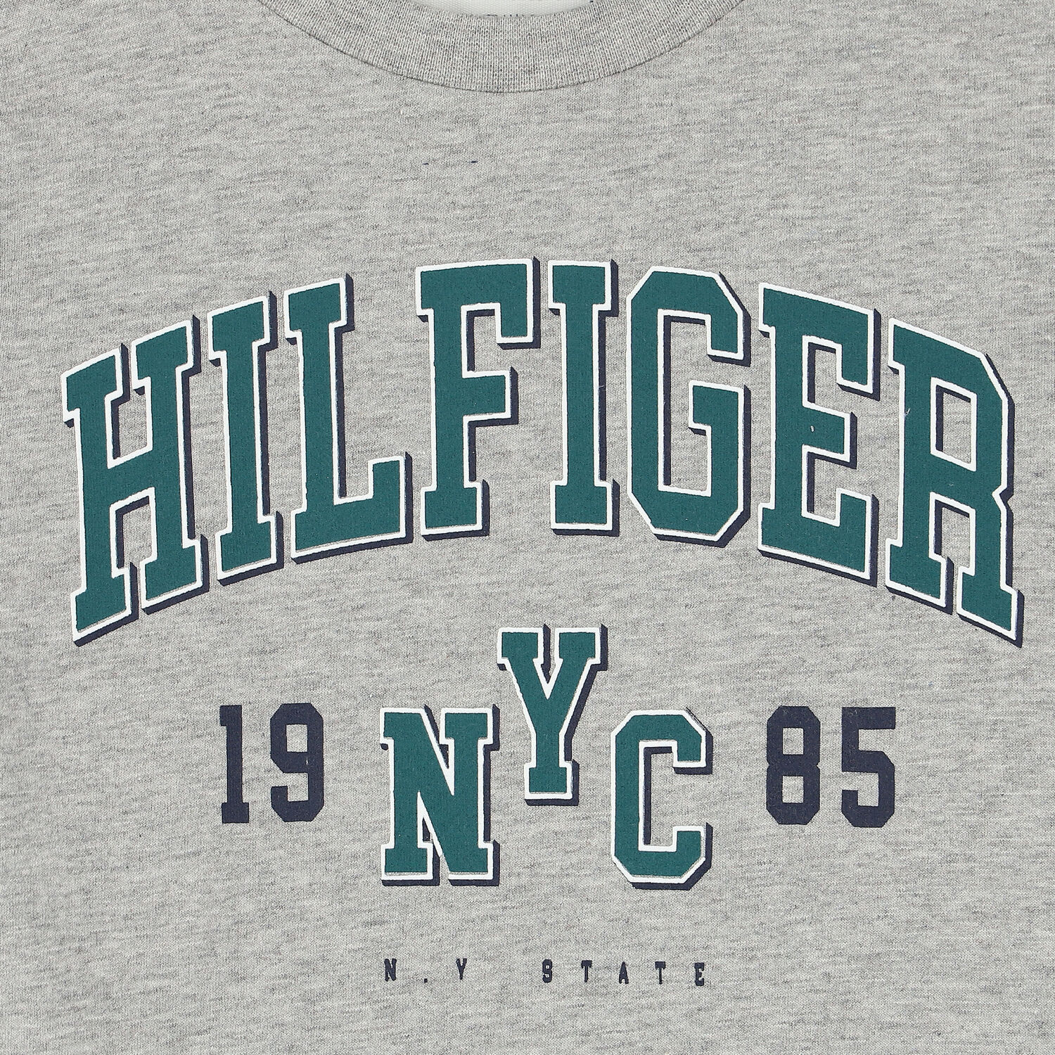 تيشيرت بالشعار باللون الرمادي للأولاد, 1, hi-res image number null