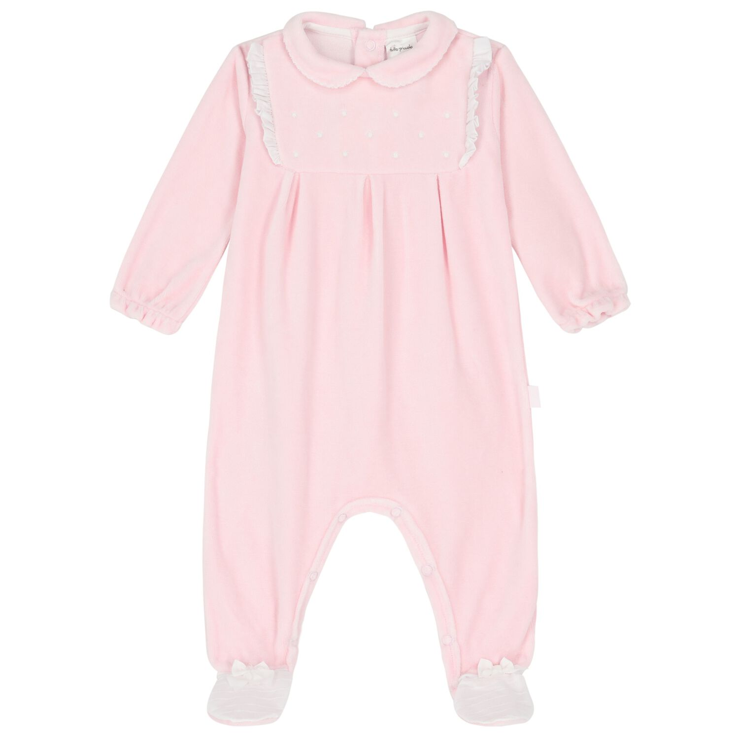 Baby Girls Pink Ruffled Babygrow, 1, hi-res image number null