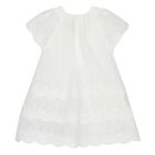 Younger Girls Ivory Embroidered Tulle Dress, 3, hi-res