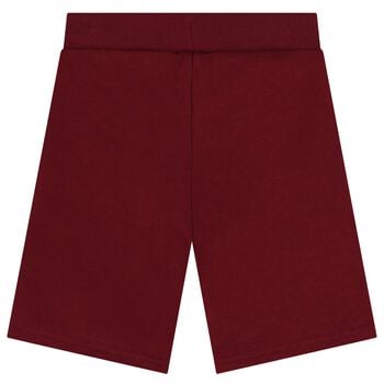 Boys Red Teddy Bear Logo Shorts