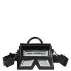 حقيبة يد للبنات بالشعار باللون الأسود, 1, hi-res