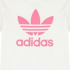 Girls White & Pink Logo Shorts Set, 1, hi-res