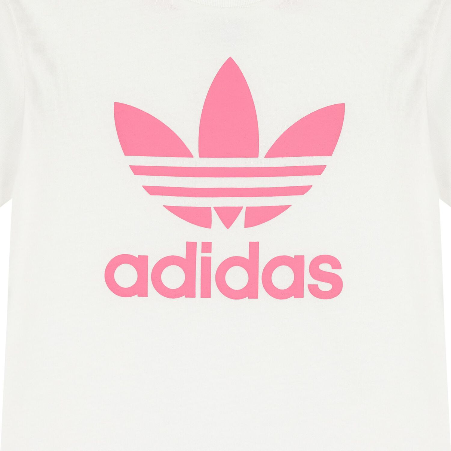 Girls White & Pink Logo Shorts Set, 1, hi-res